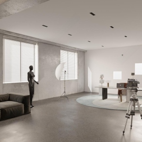 现代直播间3D模型下载